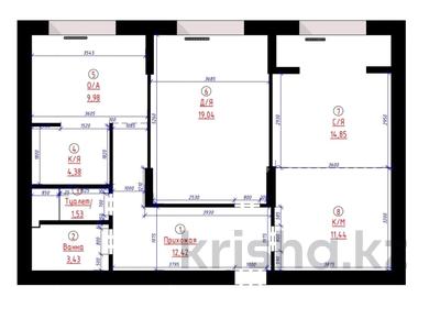 2-комнатная квартира · 77 м² · 3/8 этаж, Сатпаева — Пр.Сатпаева за 42 млн 〒 в Усть-Каменогорске