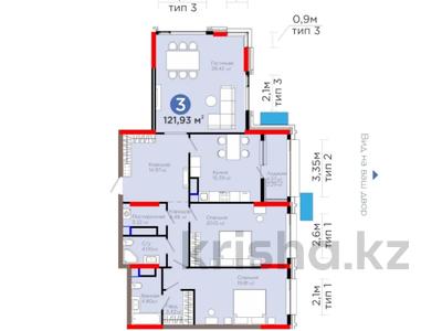 Продажа квартир в Астане: 3-комнатная квартира · 122 м² · 12/15 этаж, Турар Рыскулов 3 за 99.5 млн 〒 3-комнатная квартира · 122 м² · 12/15 этаж, Турар Рыскулов 3 за 99.5 млн 〒 в Астане, Есильский р-н