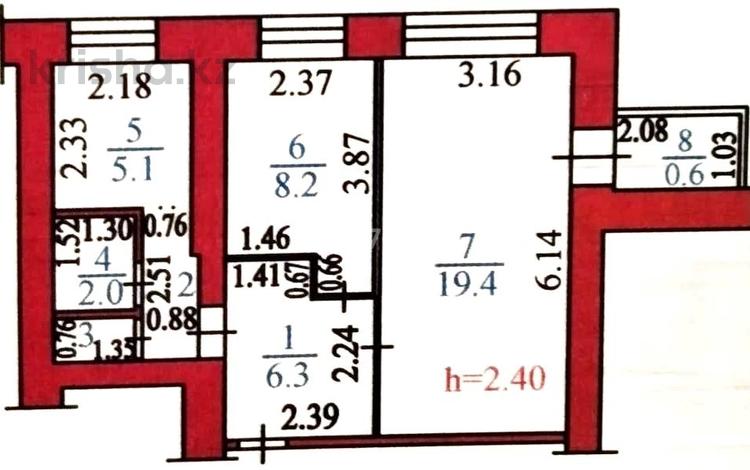 2-комнатная квартира, 44.7 м², 9/9 этаж, Потанина 37 — Студгородок за 17.5 млн 〒 в Усть-Каменогорске — фото 2