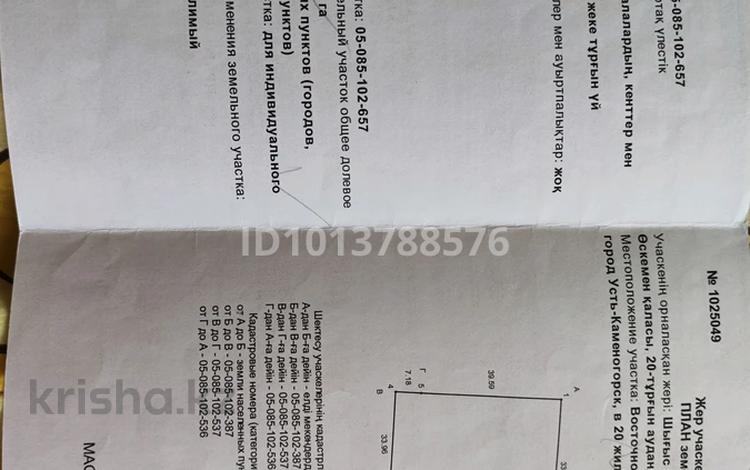 Участок · 15.88 соток, Кайым Мухамедханов — 20мкр за 10 млн ₸ в Усть-Каменогорске, Ульбинский — фото 2