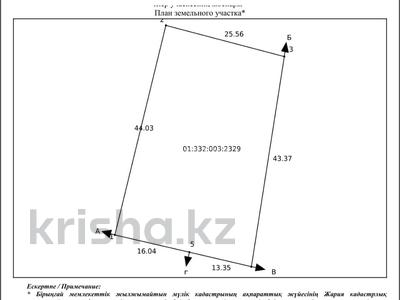 Участок · 12 соток, 12 2 за 18 млн ₸ в Косшы
