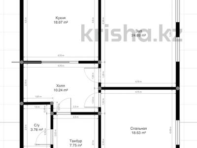 Отдельный дом · 2 комнаты · 100 м² · 5 сот., 1 көше за 25 млн ₸ в 