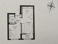 2-комнатная квартира · 46.5 м² · 8/9 этаж, мкр Нуркент, Турара Рыскулова 2Б/1 — Момыш Улы / Рыскулова за 36 млн ₸ в Алматы, Алатауский р-н