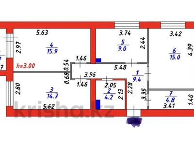 3-комнатная квартира, 74.7 м², 4/10 этаж, Култегин 13 за 42.5 млн 〒 в Астане, Есильский р-н