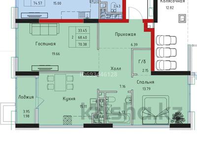 2-бөлмелі пәтер, 72 м², 7/12 қабат, Улы Дала 29/1, бағасы: 30 млн 〒 в Астане, Есильский р-н