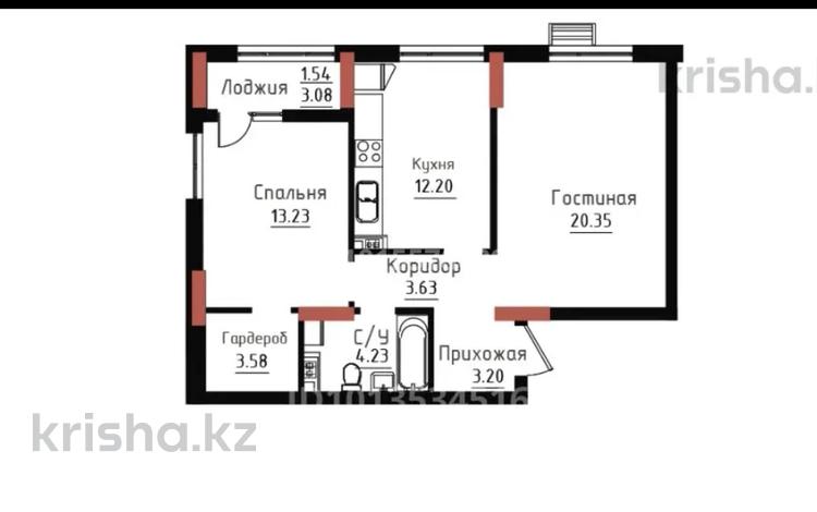 2-комнатная квартира · 62 м², Чингиз Айтматов 24/4 за 37 млн ₸ в Астане, Нура р-н — фото 2
