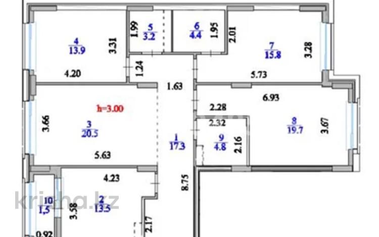 4-комнатная квартира · 114 м² · 7/9 этаж, мкр Уркер, Е 900 8 — Хан шатыра за 105 млн ₸ в Астане, Нура р-н — фото 2