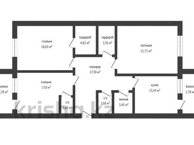 3-комнатная квартира, 105.1 м², 6/9 этаж, Центральный за ~ 28.4 млн 〒 в Кокшетау