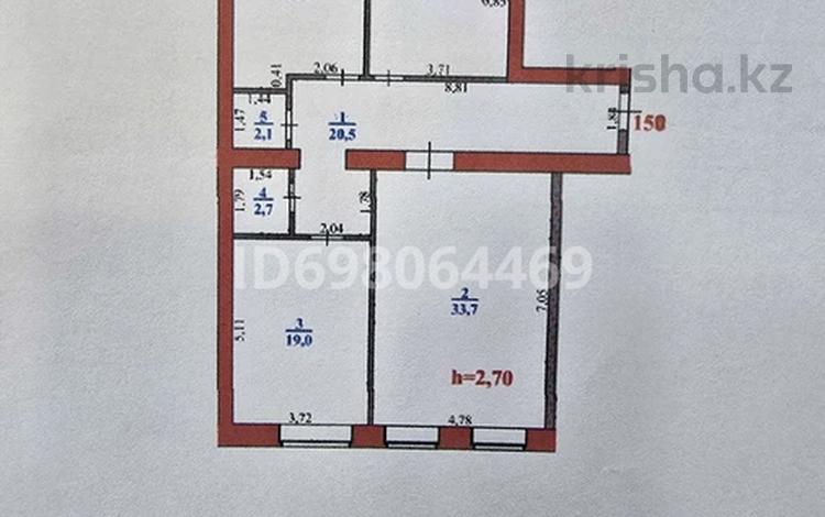 3-бөлмелі пәтер, 118.4 м², 2/9 қабат, Самал 86, бағасы: 28.5 млн 〒 в Уральске — фото 2