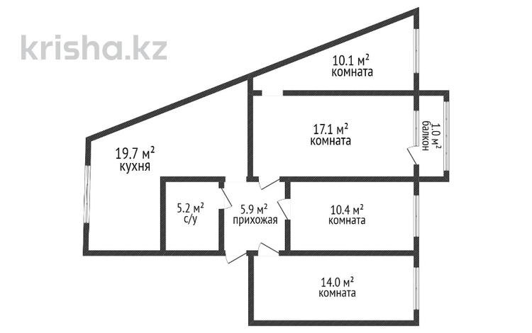 4-комнатная квартира, 83.4 м², 5/5 этаж, Карбышева 9 за 31 млн 〒 в Костанае — фото 2