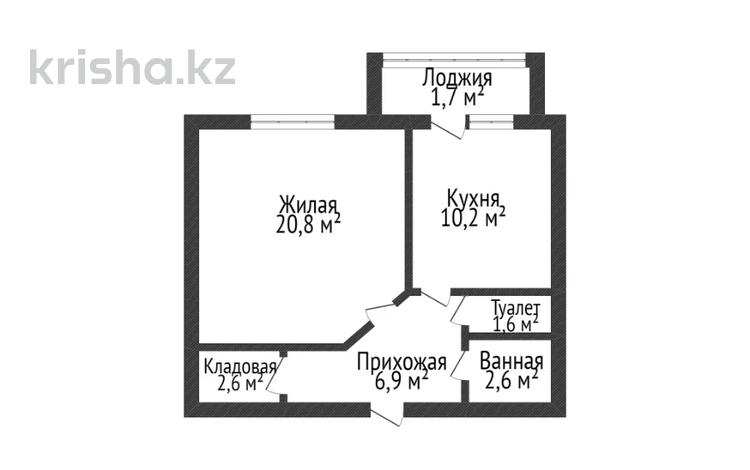 1-бөлмелі пәтер, 46.4 м², 4/9 қабат, Нур Актобе, бағасы: 11 млн 〒 — фото 2