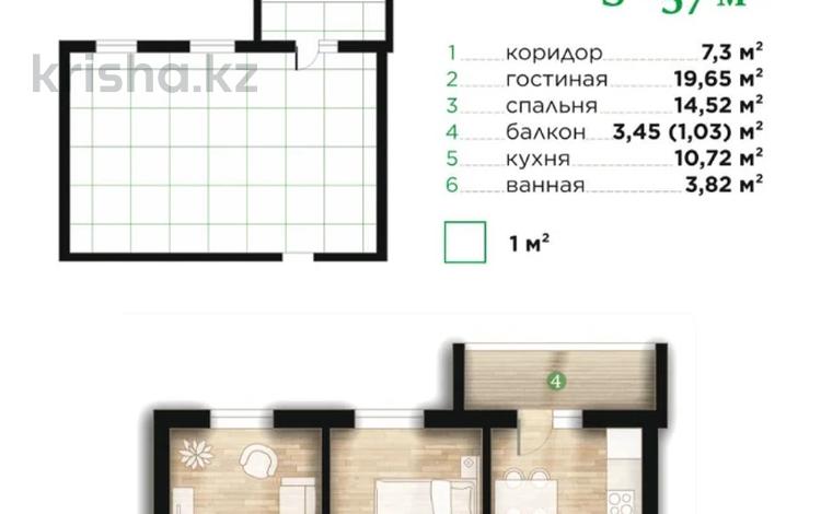 2-бөлмелі пәтер · 57 м² · 7/7 қабат, Илияса Есенберлина 80, бағасы: ~ 25.7 млн ₸ в Усть-Каменогорске — фото 2