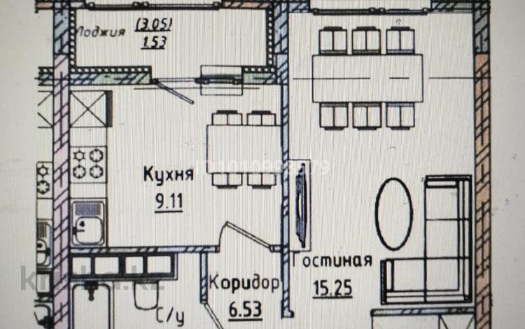 1-комнатная квартира · 36.49 м² · 3/9 этаж, Улы Дала — Туран за 22.5 млн ₸ в Астане, Есильский р-н — фото 2