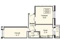 2-бөлмелі пәтер · 57.85 м² · 5/5 қабат, Кургальжинское шоссе 104, бағасы: 17.5 млн ₸ в Астане, Есильский р-н — фото 2