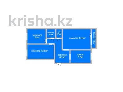 3-комнатная квартира · 61 м² · 5/5 этаж, Амангельды 72 за 25.5 млн 〒 в Костанае