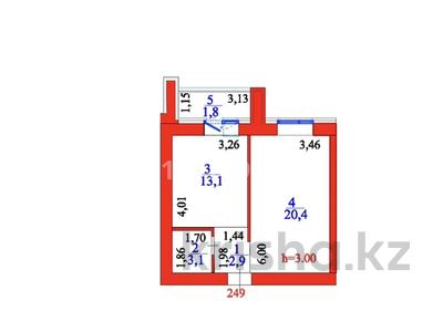 1-бөлмелі пәтер · 42 м² · 9/12 қабат, Жумекен Нажимеденов 38, бағасы: 19.5 млн ₸ в Астане