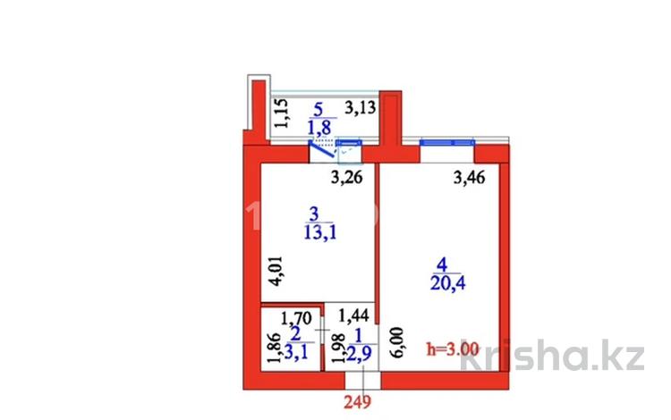 1-бөлмелі пәтер · 42 м² · 9/12 қабат, Жумекен Нажимеденов 38, бағасы: 19.5 млн ₸ в Астане — фото 6