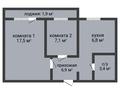 2-бөлмелі пәтер · 43.6 м² · 1/5 қабат, Абая, бағасы: 24.5 млн ₸ в Костанае — фото 2