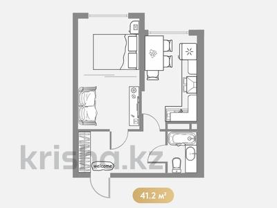 1-комнатная квартира · 41.2 м² · 9/9 этаж, мкр Шугыла, Строительная за 20.7 млн ₸ в Алматы, Наурызбайский р-н