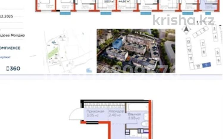 1-комнатная квартира · 28.65 м² · 3/6 этаж, мкр Гажайып 32 — Монке би Момышулы за ~ 28 млн ₸ в Алматы, Алатауский р-н — фото 2