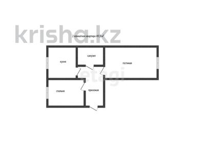 2-комнатная квартира · 49.3 м² · 1/5 этаж, Абая Кунанбаева 21 за 15 млн 〒 в Атырау