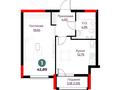 1-комнатная квартира · 42.89 м², Шамши Калдаяков 30 за ~ 19.3 млн ₸ в Астане, Сарайшык р-н — фото 2