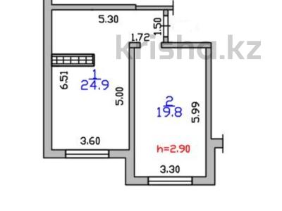 2-комнатная квартира · 46 м² · 5/9 этаж, Сыбызгы за 22 млн ₸ в Алматы, Турксибский р-н