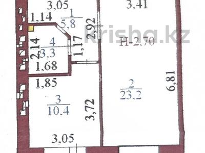 1-бөлмелі пәтер · 44 м² · 7/9 қабат, Б. Момушулы 38/2, бағасы: 23.5 млн ₸ в Астане, Алматы р-н
