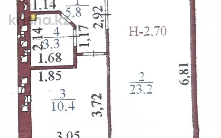 1-бөлмелі пәтер · 44 м² · 7/9 қабат, Б. Момушулы 38/2, бағасы: 23.5 млн ₸ в Астане, Алматы р-н — фото 2