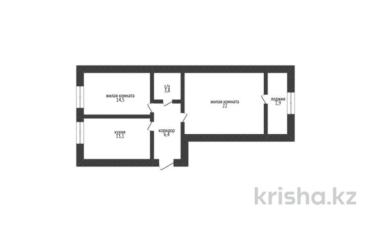 2-комнатная квартира · 61.7 м² · 5/5 этаж, Гагарина 92 за ~ 17.3 млн 〒 в Кокшетау — фото 3