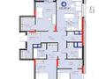 4-бөлмелі пәтер · 121.37 м² · 8/12 қабат, Турар Рыскулов 18, бағасы: 92 млн ₸ в Астане