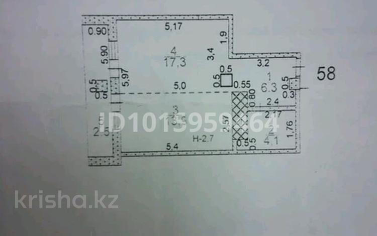 1-бөлмелі пәтер · 44.1 м² · 9/9 қабат, Нұрсәт ш/а 10 — Қасында Рахима плаза сауда орталығы мен Назарбаев мектебі бар, бағасы: 17 млн ₸ в Шымкенте, Каратауский р-н — фото 2