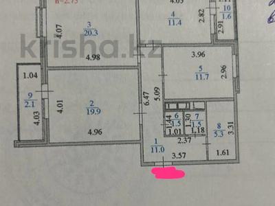 3-комнатная квартира, 87 м², 2/5 этаж, мкр Комсомольский, Е-117 41 за 34 млн 〒 в Астане, Есильский р-н