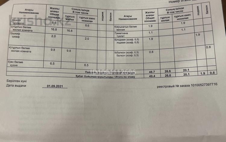 2-бөлмелі пәтер · 49.4 м² · 5/5 қабат, Бауыржан Момышулы 58 — СОШ 10, бағасы: 13 млн ₸ в Экибастузе — фото 2