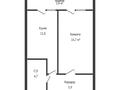 1-бөлмелі пәтер, 42.7 м², 3/4 қабат, береке, бағасы: 15 млн 〒 в Костанае — фото 9