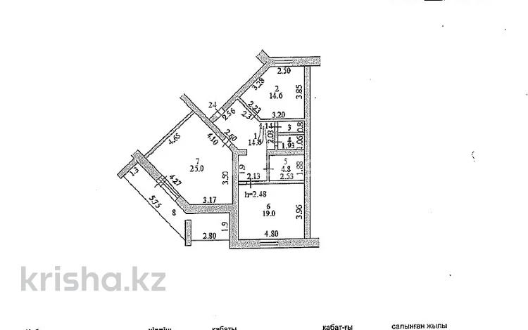 2-бөлмелі пәтер · 93.6 м² · 5/5 қабат, Сатпаева 42А, бағасы: 32 млн 〒 в Петропавловске — фото 3