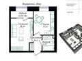 1-комнатная квартира · 37.49 м² · 9/9 этаж, Мухамедханова 43 за 21.5 млн ₸ в Астане, Нура р-н — фото 2