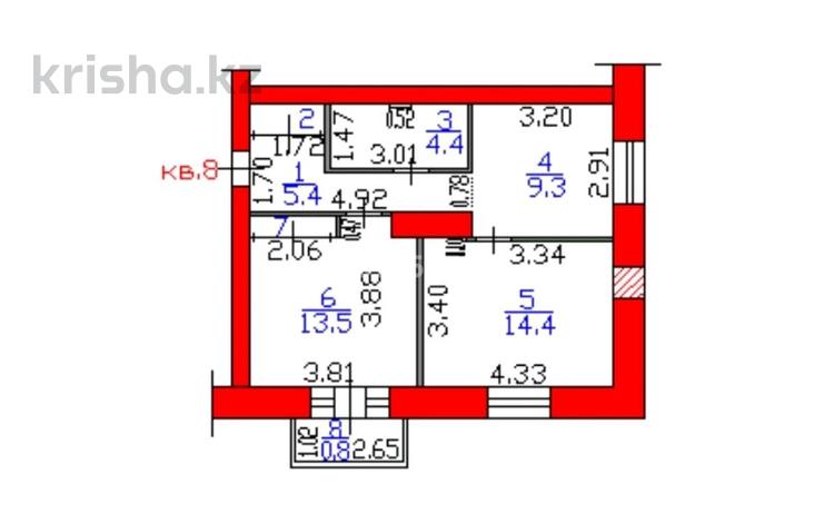 2-бөлмелі пәтер · 49.9 м² · 2/2 қабат, Кайсенова 78, бағасы: 21 млн ₸ в Усть-Каменогорске — фото 2