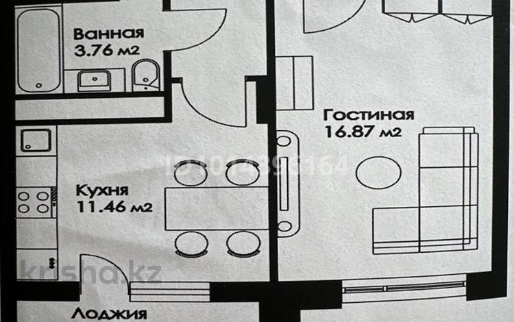 1-бөлмелі пәтер · 45.11 м² · 8/9 қабат, Нажимеденова 29, бағасы: ~ 19.4 млн ₸ в Астане, Алматы р-н — фото 2