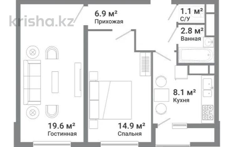 2-комнатная квартира, 56 м², 1/9 этаж, мкр Думан-2 за 22.5 млн 〒 в Алматы, Медеуский р-н — фото 2
