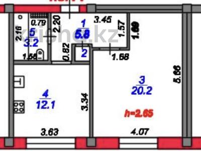 1-комнатная квартира · 42 м² · 5/5 этаж, Розыбакиева 220 за 33 млн ₸ в Алматы, Бостандыкский р-н