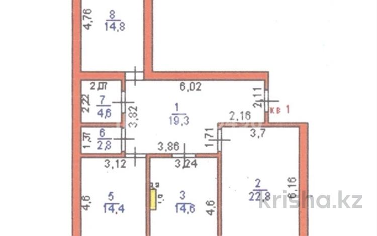 3-комнатная квартира · 93.3 м² · 2/5 этаж, А.Яссауи — А.Яссауи за 26 млн 〒 в Туркестане — фото 2