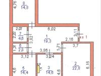 3-бөлмелі пәтер · 93.3 м² · 2/5 қабат, АДЦ, бағасы: 25 млн ₸ в Туркестане