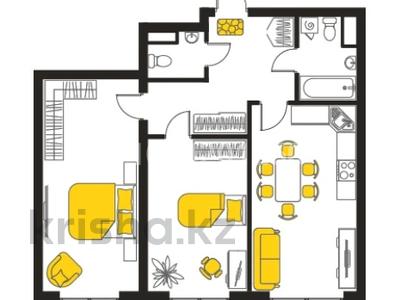 3-бөлмелі пәтер · 72.6 м² · 10/10 қабат, Аэропортная 20, бағасы: ~ 34 млн ₸ в 