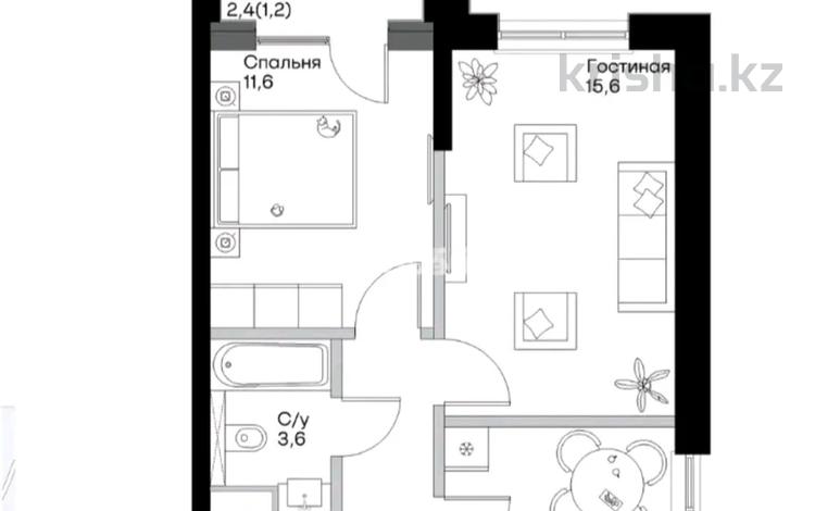 2-комнатная квартира · 52.1 м² · 4 этаж, СТ Монтажник, Естай 39/3 за 22 млн ₸ в  — фото 3