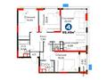 4-бөлмелі пәтер · 99.49 м² · 3/17 қабат, Е 908 23, бағасы: ~ 55.1 млн ₸ в Астане, Нура р-н — фото 3