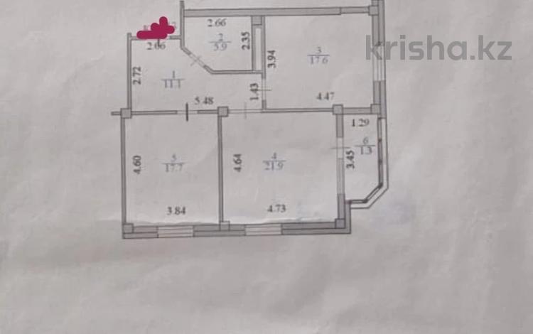 2-комнатная квартира · 75.5 м² · 4/12 этаж, Ракымжан Кошкарбаев 28 за 37 млн ₸ в Астане, Сарайшык р-н — фото 2