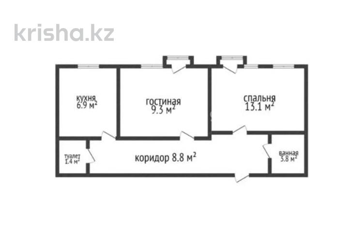 2-комнатная квартира · 43.3 м² · 3/9 этаж, Парковая 102 — 17 школы за 8 млн 〒 в Рудном — фото 2