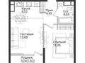 2-бөлмелі пәтер · 46.14 м² · 8/12 қабат, Есенжанова 82 — Абая-Тлендиева, бағасы: 44.3 млн ₸ в Алматы, Бостандыкский р-н
