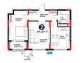 2-бөлмелі пәтер · 66.35 м², Е-899 5/1а, бағасы: ~ 65.7 млн 〒 в Астане, Нура р-н — фото 3